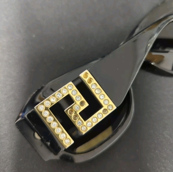 VERSACE Swarovski Crystal Mob Wife Sunglasses Vintage MOD T75/C COL 852RH - Picture 4 of 12